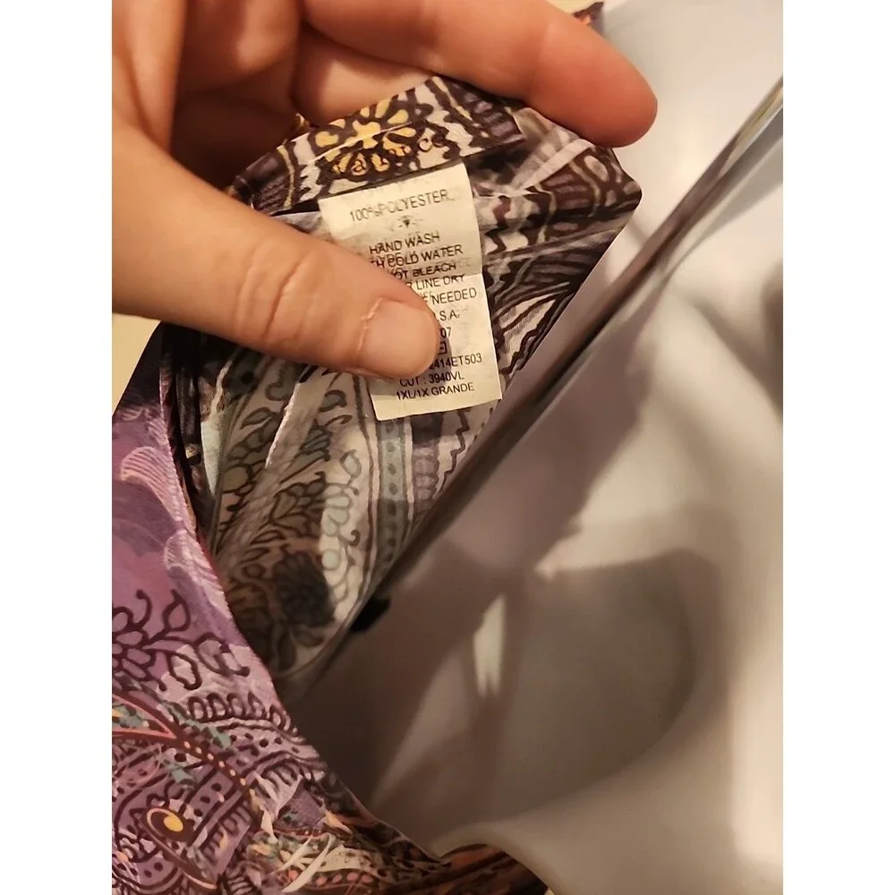 Larians Boho Sheer Cover Up Women’s Size 1X XL Plus Size - Picture 6 of 6